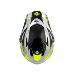 Marque Casque Intégral Kenny® Down Hill - Gris/Jaune Fluo -Bicycle Accessories Soldes Magasin casque downhill neon yellow silver 2