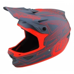 Marque Casque Intégral Troy Lee Design® D3 Fiberlite Spidertripe - Gris/Rouge 3 Marque Casque Intégral Troy Lee Design® D3 Fiberlite Spidertripe - Gris/Rouge