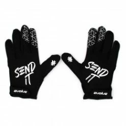 Marque Gants BMX Evolve® Send It - Noir/Blanc -Bicycle Accessories Soldes Magasin gants evolve send it black white 2