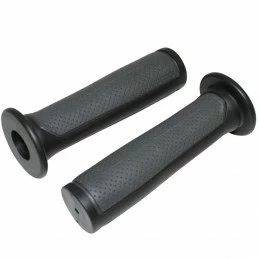 Marque Poignee Bmx Noir-Gris Bi-Matiere L125Mm Avec Collerette (Paire) 3 Marque Poignee Bmx Noir-Gris Bi-Matiere L125Mm Avec Collerette (Paire)