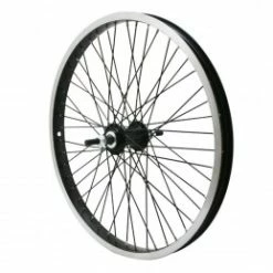 Marque Roue Bmx 20" Arriere Noir Moy Alu Noir 48T. Axe De 10